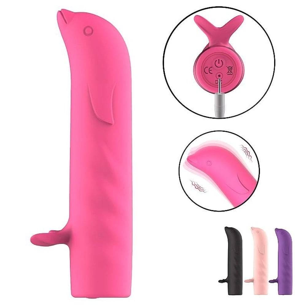 VIBRADOR PONTO G GOLFINHO TINA 12 MODOS DE VIBRAÇÃO