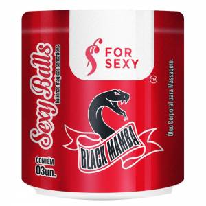 BOLINHA BLACK MAMBA  EXPLOSIVAS 3 UNIDADES FOR SEXY