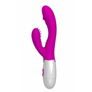  VIBRADOR ANDRE COM ESTIMULADOR CLITORIANO COM 2 MOTORES PRETTY LOVE