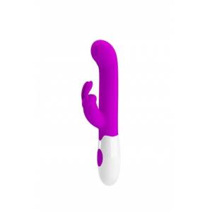 VIBRADOR  CENTAUR  RABBIT COM ESTIMULADOR CLITORIANO COM 30 FUNÇÕES PRETTY LOVE