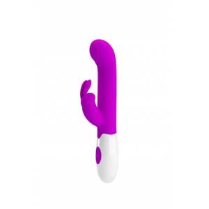 VIBRADOR  CENTAUR  RABBIT COM ESTIMULADOR CLITORIANO COM 30 FUNÇÕES PRETTY LOVE