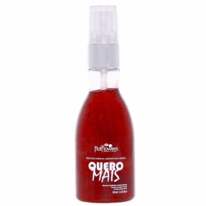 QUERO MAIS GEL PARA MASSAGEM CORPORAL BEIJÁVEL CHOCOLATE COM MORANGO 85ML