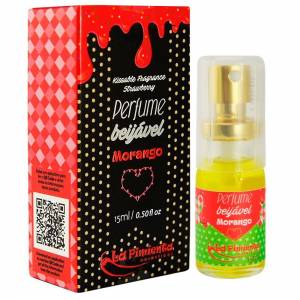 PERFUME COM FEROMONIO BEIJÁVEL DE MORANGO 15ML LA PIMIENTA